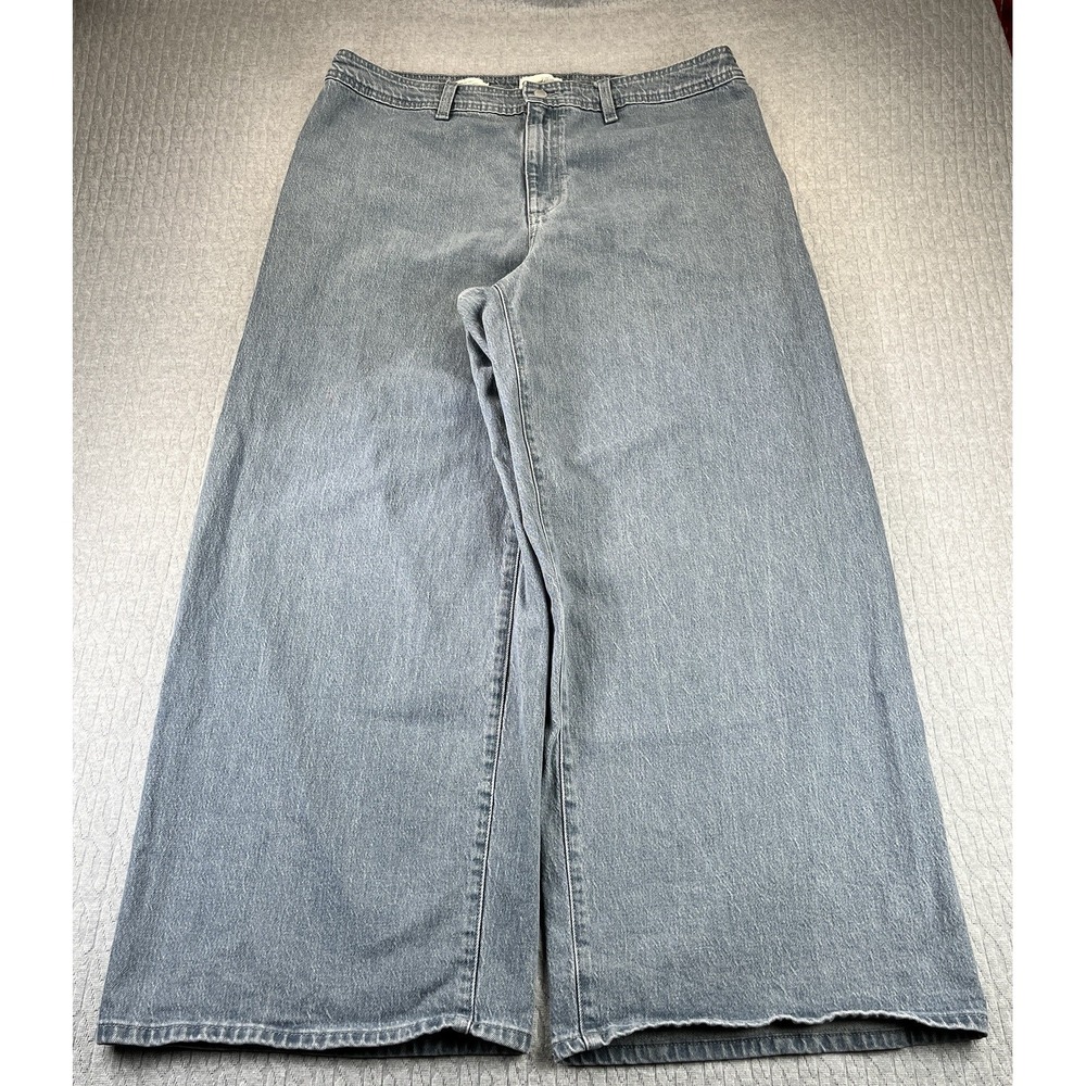 Ultra Crazy Baggy Wide Leg Jeans Women 17R 37x29 Y2KAnkle High Rise Denim